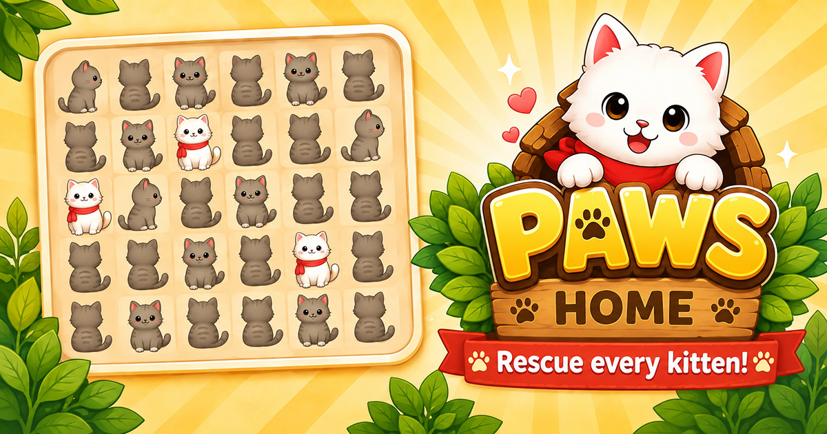 Paws Home - Cat Rescue Puzzle Game for iOS and Android